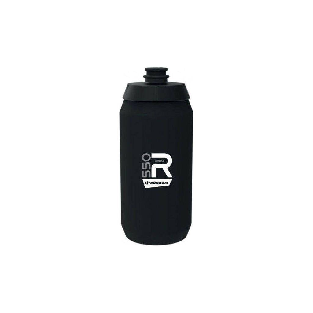 Lichtgewicht Polisport bidon RS550 van 550 ml met sportief ontwerp en gemakkelijk te openen, geschikt voor wielrennen en trainen.