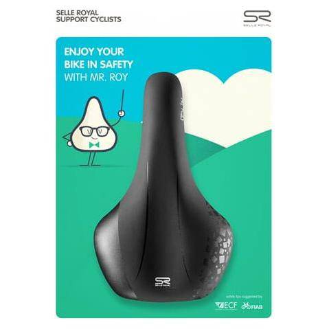 Selle Royal Fietszadel Hello 24 1704 Zwart - Le Coq Wielerartikelen