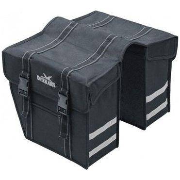Greenlands Dubbele Fietstas Zwart Line Double 40 Liter 36 X 32 X 18 Cm (2X) - Le Coq Wielerartikelen
