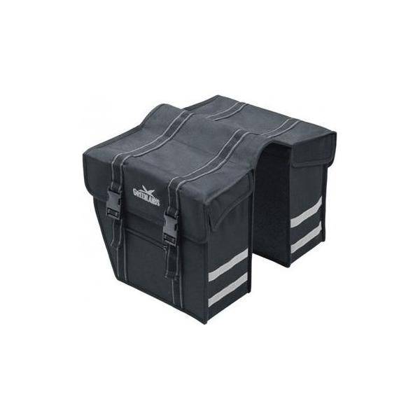 Greenlands Dubbele Fietstas Zwart Line Double 40 Liter 36 X 32 X 18 Cm (2X) - Le Coq Wielerartikelen