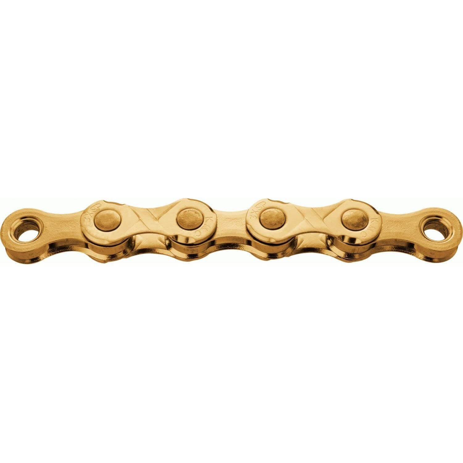 Ketting KMC E12 12V 11/128 Goud 130 Schakel - Le Coq Wielerartikelen
