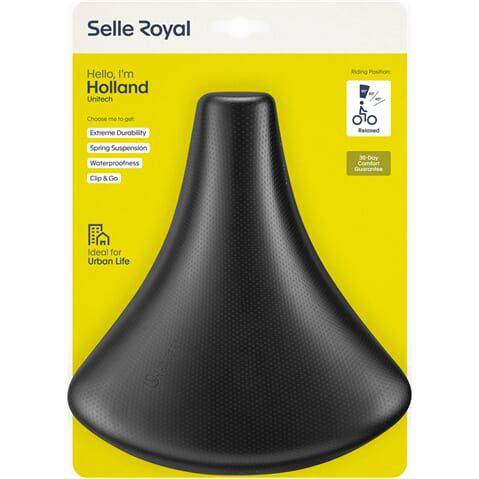 Selle Royal Fietszadel Holland Unitech Zwart - Le Coq Wielerartikelen