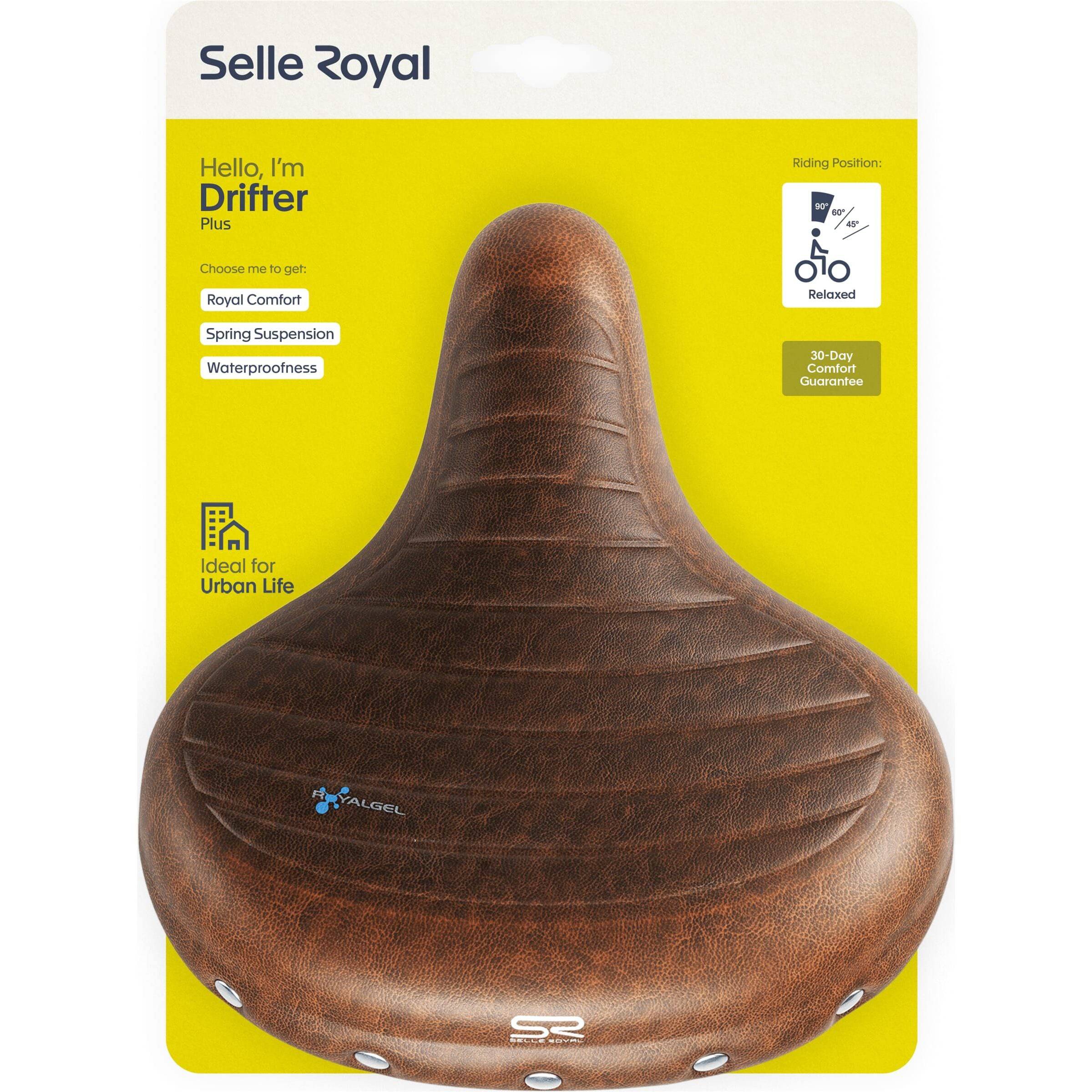 Selle Royal Fietszadel Drifter Plus Bruin - Le Coq Wielerartikelen