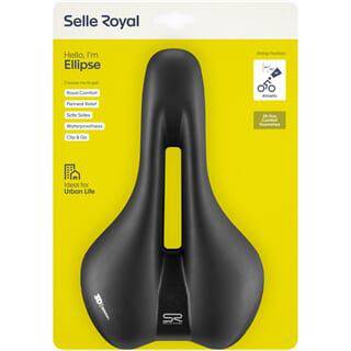 Selle Royal Fietszadel Ellipse Athletic Zwart - Le Coq Wielerartikelen