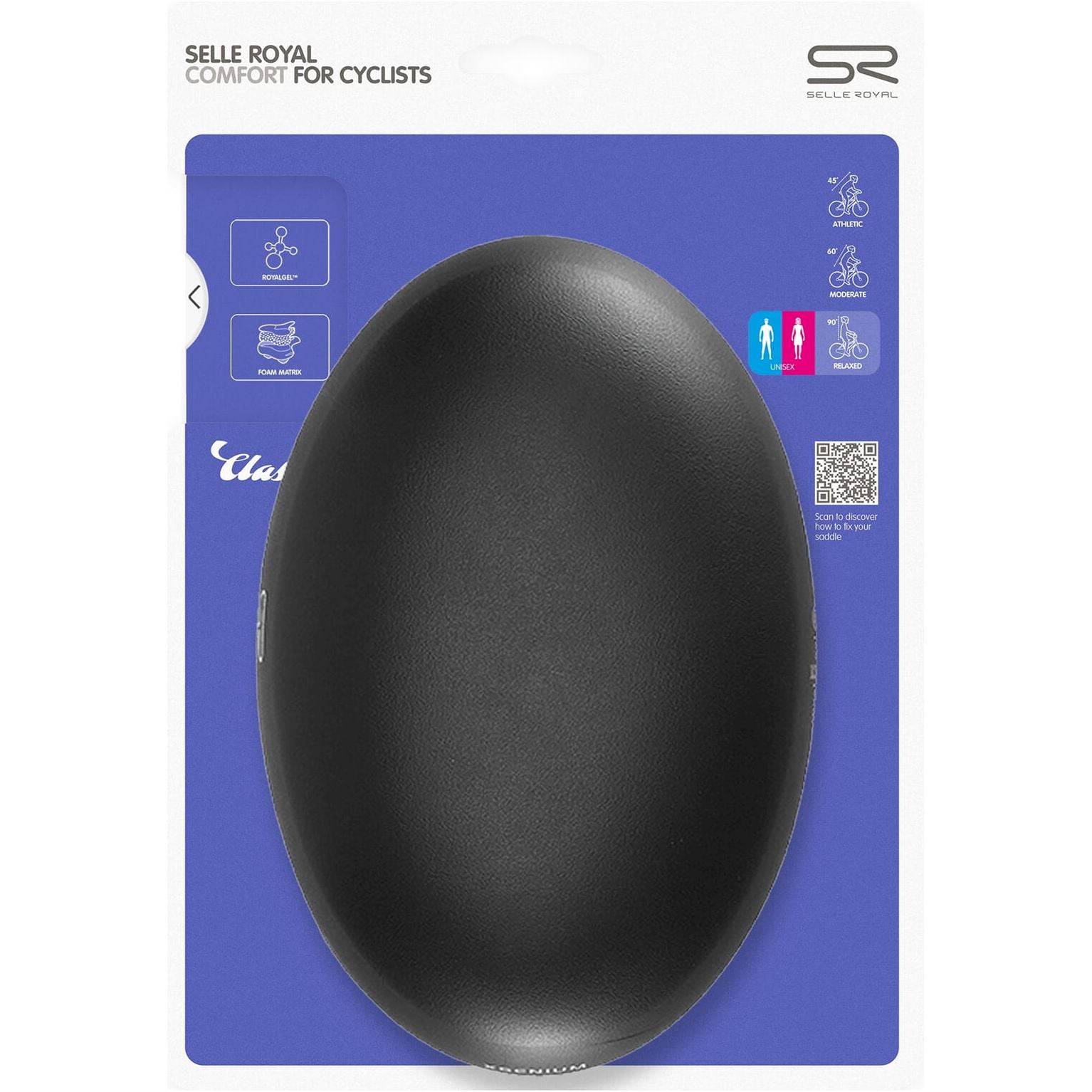 Selle Royal Fietszadel Rok Zwart - Le Coq Wielerartikelen