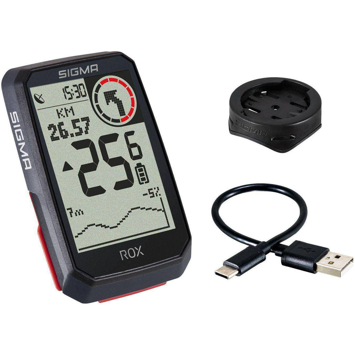 Sigma Fietscomputer Gps Rox 4.0 Met Standaard Stuurhouder - Zwart - Le Coq Wielerartikelen