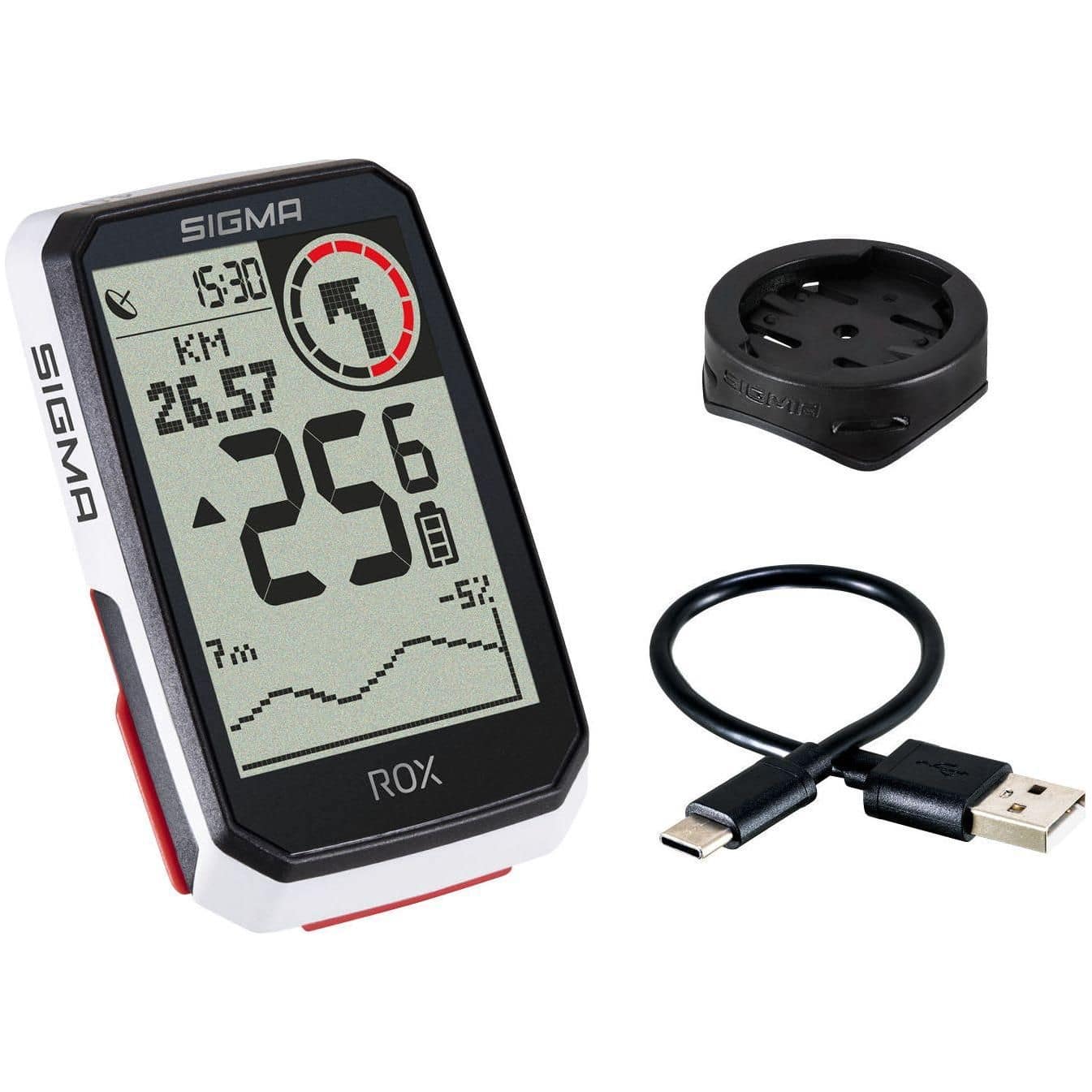 Sigma Fietscomputer Gps Rox 4.0 Met Standaard Stuurhouder - Wit - Le Coq Wielerartikelen