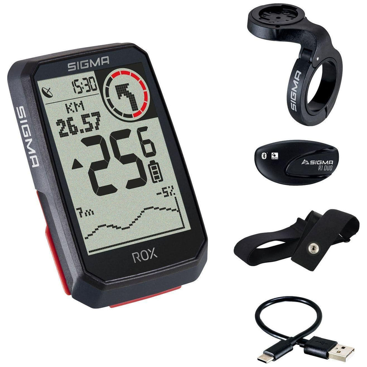 Sigma Gps Fietscomputer Rox 4.0 Gps Hr Set Met Overclamp Butler Stuurhouder - Le Coq Wielerartikelen
