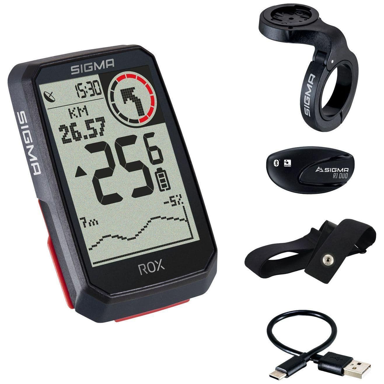 Sigma Gps Fietscomputer Rox 4.0 Gps Hr Set Met Overclamp Butler Stuurhouder - Le Coq Wielerartikelen