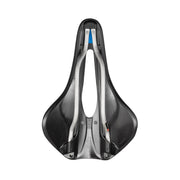 Selle Italia Max Novus Boost Evo Superflow zadel voor racefiets en MTB, grijs met titanium rails en ergonomisch ontwerp
