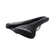 Selle Italia Max Novus Boost Evo Superflow racefiets- en MTB-zadel in grijs met titanium rails, L3 Superflow comfort.