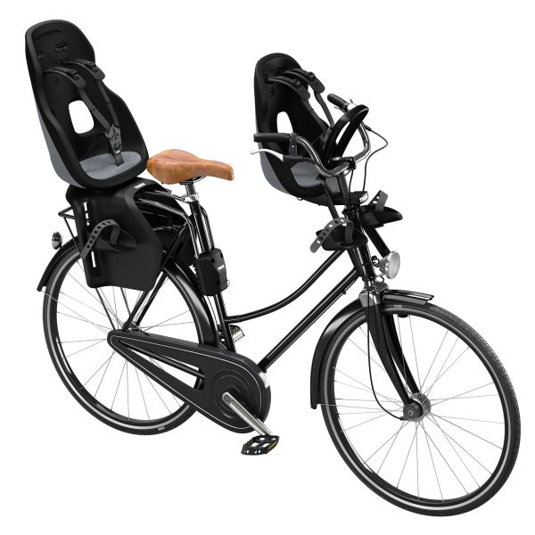 Thule Yepp Nexxt 2 Maxi kinderfietsstoeltje achter voor framebevestiging, zwart, met veiligheidsriem en bevestigingssystemen