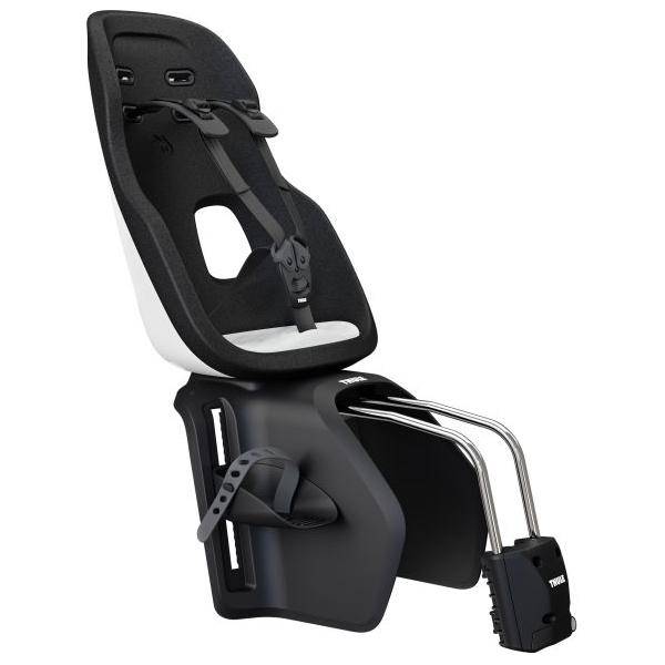 Thule Kinderzitje Achter Yepp Nexxt 2 Maxi voor framebevestiging op fiets, geschikt voor veilig kindertransport.