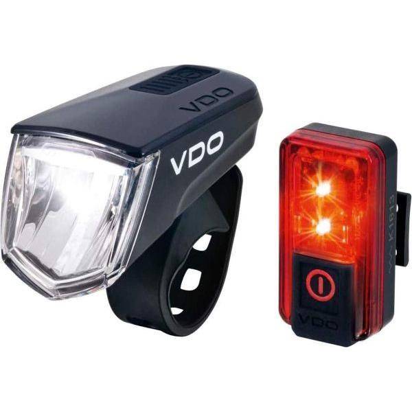 Vdo Verlichtingsset M60 Fl + Red Plus Rl - Le Coq Wielerartikelen