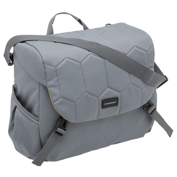 Nieuwe Looxs Mondi Joy enkele fietstas van 18,5 liter in quilted grijs, overzicht van de stijlvolle en praktische fietsaccessoire