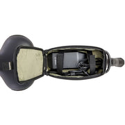 Zwarte New Looxs sporttrunkbag met MIK 2.0 bevestiging, bagagedragertas van 4,5 liter voor fietsaccu en bagage.