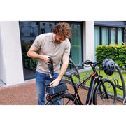 Zwarte New Looxs sportbagagegordel met slot en MIK 2.0 bevestiging, 4,5 liter bagagedragertas voor fietsaccessoires