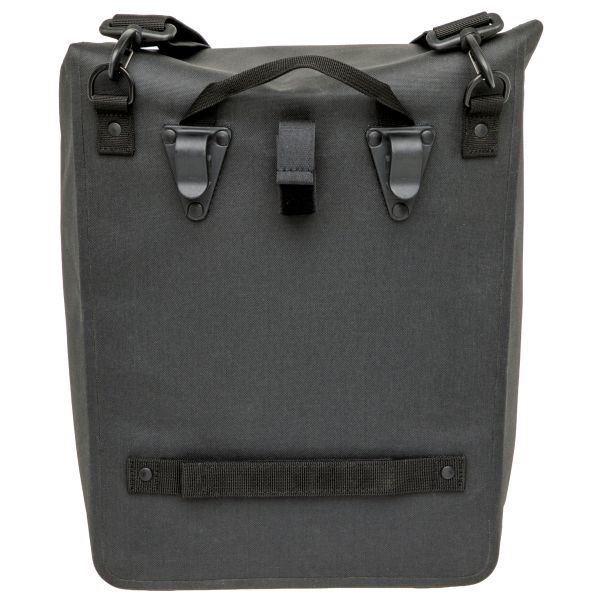 Enkele fietstas New Looxs Hamar Single in anthraciet, 19 liter, 32x16x40 cm, geschikt voor fietsbackpack of bagagedrager.