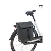 Zwarte enkele fietstas van New Looxs Hamar Single, 19 liter, 32x16x40 cm, geschikt voor fietsgebruik, anthracietkleur.