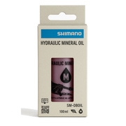 Shimano SM-DB minerale schijfremolie voor hydraulische schijfremmen, fles met remolie op achtergrond