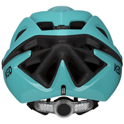 KED Spiri II Trend fietshelm met K-Fit pasvorm en geïntegreerd led achterlicht, zwart met oranje details, zichtbaar op de afbeelding
