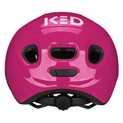 KED Meggy Spark kinderfietshelm in-mold, Duitse kwaliteit, roze en paarse kleuren, met ventilatieopeningen en verstelbare band