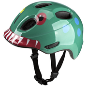 KED Meggy Spark kinder fietshelm in-mold, Duits design met kleurrijk patroon, geschikt voor jonge fietsers.