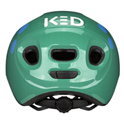 KED Meggy Spark kinder fietshelm in-mold, gemaakt in Duitsland, met verstelbare banden en kleurrijk ontwerp voor kinderen.