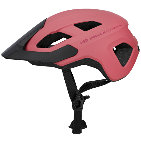 Ked Embrace Jr kinder fietshelm in mold met vizier en verstelbare maat van 52-58 cm, safety en comfort voor kinderen.