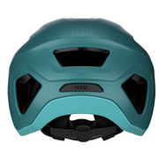 Kinderfietshelm KED Embrace Jr S-M met vizier, Inmold constructie, verstelbare banden, blauw met witte details