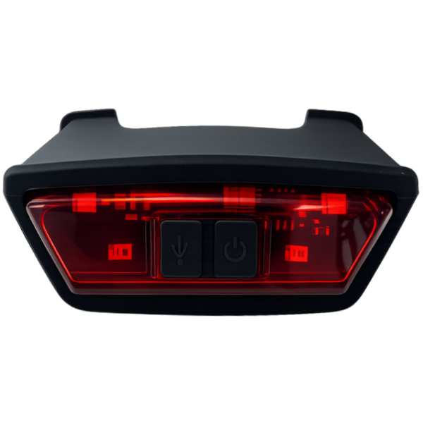 KED Embrace achterlicht voor MTB helm, USB oplaadbaar, IP44 waterdicht, bevestigd op helm, veiligheidsverlichting voor mountainbiken