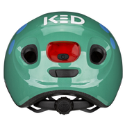 KED Meggy Spark kinderhelm achterlicht met LED-verlichting en USB-oplading, helmonderdeel in heldere kleuren.