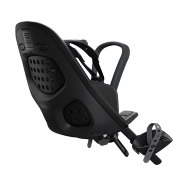 Thule Yepp 2 Mini fietsstoeltje voor met schokabsorberend schuim, geschikt voor jonge kinderen, bevestiging op fiets.