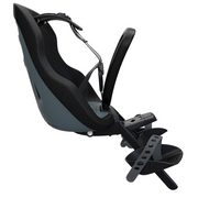 Lichtgewicht Thule Yepp Nexxt 2 Mini fietsstoeltje voor stuurmontage, geschikt voor jonge kinderen, zwart en compact.
