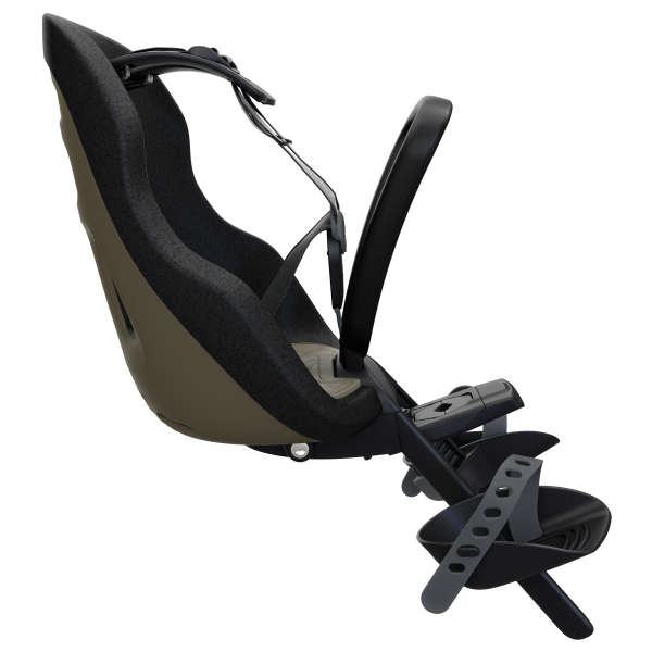 Lichtgewicht Thule Yepp Nexxt 2 Mini fietsstoeltje voor voorverdeling met stuurmontage, geschikt voor jonge kinderen.