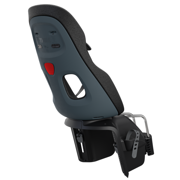 Fietsstoeltje van Thule Yepp Nexxt 2 Maxi voor achter op de fiets, framemontage, geschikt voor kinderveilig vervoer.