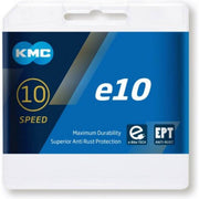KMC E10 EPT 10-speed fietsketting met 136 schakels, 1/2" x 11/128", geschikt voor ecologische fietsen