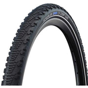 Zwarte Schwalbe 28-inch CX Comp K-Guard gravelband met K-Guard bescherming, geschikt voor gravel- en mountainbikes.
