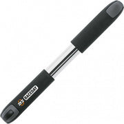 Zwarte en zilveren SKS Raceday Mini handpomp van 262 mm aluminium, compacte fietspomp voor snelle bandenoplossingen