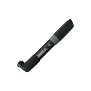 SKS Rookie XL 227 mm minipomp in zwart met handgreep en ventieladapter, geschikt voor fietsbanden en kleine luchtbedden.