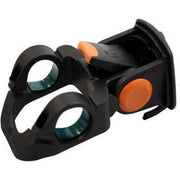 Nieuwe Looxs oversized manddrager met turnlock-systeem voor 31,8 mm fietsmanden, geschikt voor fietsaccessoires.