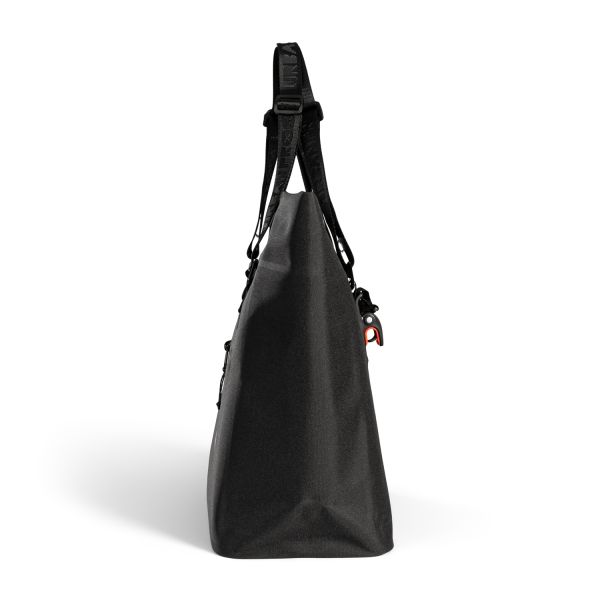 Zwarte Urban Proof Knox Recycled Shopper fietstas voor achterop de fiets, 20 liter, stevige en duurzame enkel tas