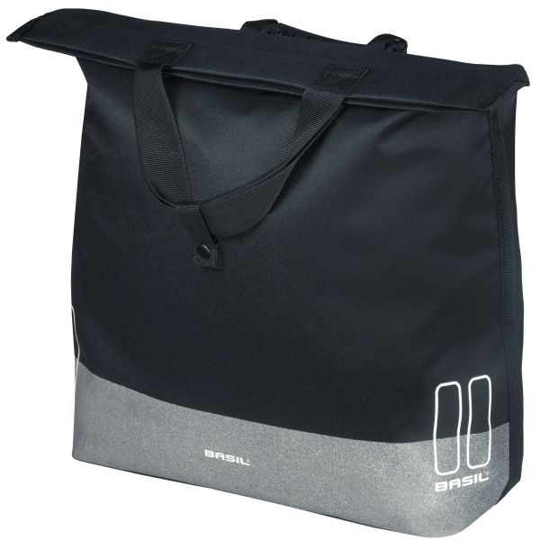 Basil Mara Evo 17-19 liter fietstas enkel met MIK hooks, stevige rode tas voor fietstassen en accessoires