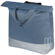Basil Mara Evo 17-19 liter fietstas enkel met MIK hooks, waterbestendige fietsshopper voor fietsmand of bagagedrager