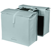 Dubbele Basil Urban Load Pro MIK fietstas in zwart, geschikt voor 50-64 liter, bevestiging met MIK-compatibel systeem.
