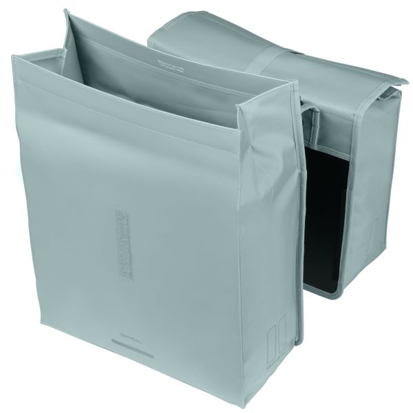 Dubbele Basil Urban Load Pro MIK fietstassen voor 50-64 liter, waterdicht en geschikt voor stadsfietsen, zwart en stevig.