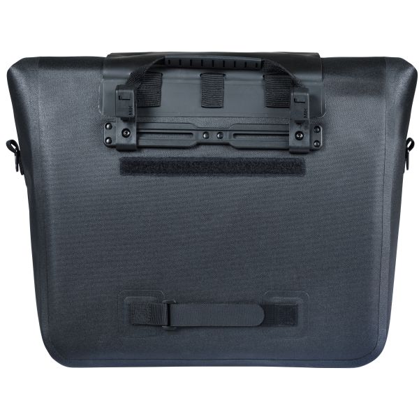 Basil Urban Dry Neo enkel fietstas voor kantoor, waterdicht met MIK-haken, geschikt voor 23-26 liter, zwart en praktisch design