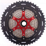 Edge Cassette Csm9012 12-speed, zilver en zwart, Hyperglide-compatibele fiets cassette voor optimale schakeling.
