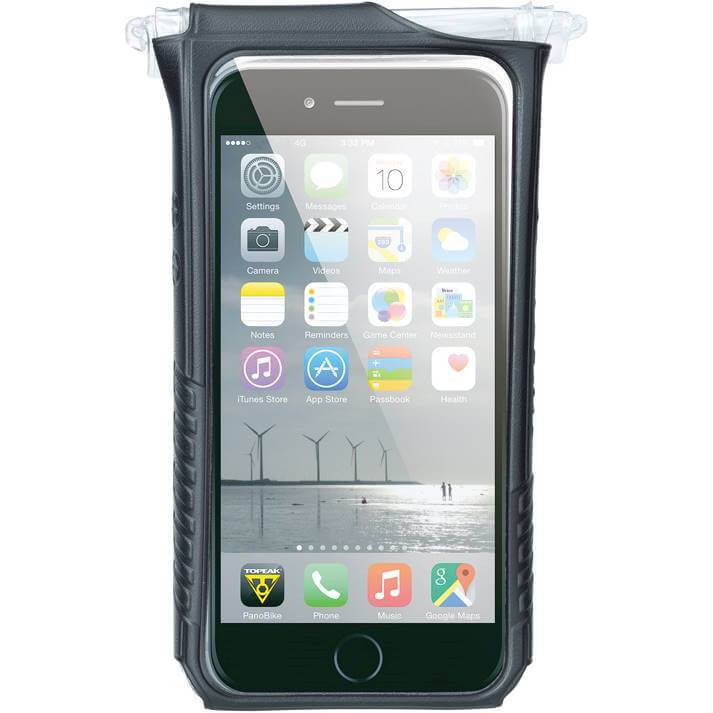 Topeak telefoonhouder drybag voor iPhone 6/6S/7/8/SE, waterdicht hoesje met bevestiging, geschikt voor outdoor gebruik.
