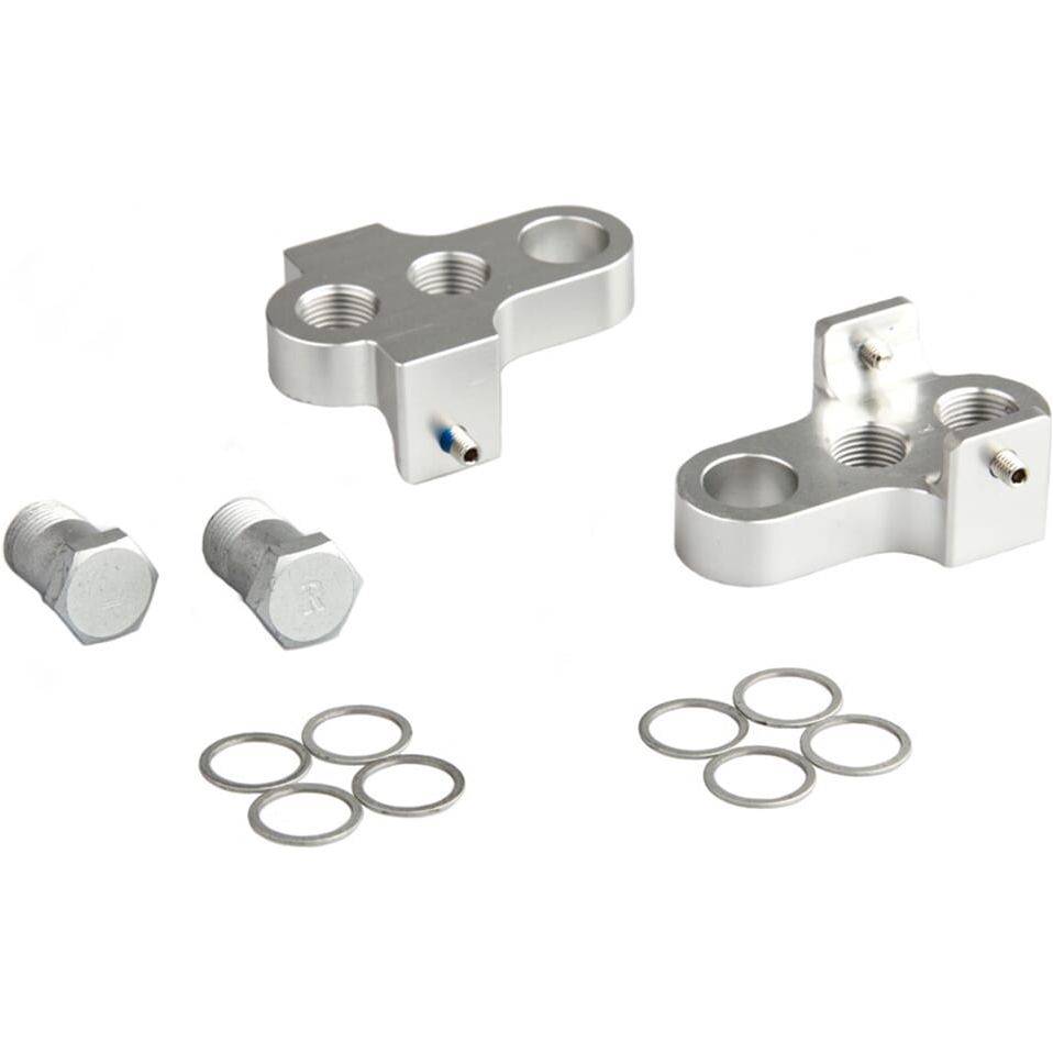 Mirage T6 aluminium crankdelen set in zilver met roestvrijstalen bouten, geschikt voor fietscranks en reparaties